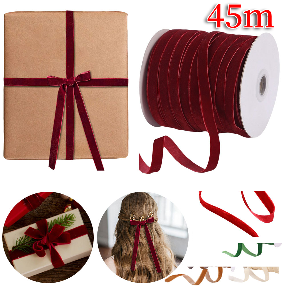 Velvet Ribbon Roll - Velvet Ribbon Decorative Ribbon with Spool