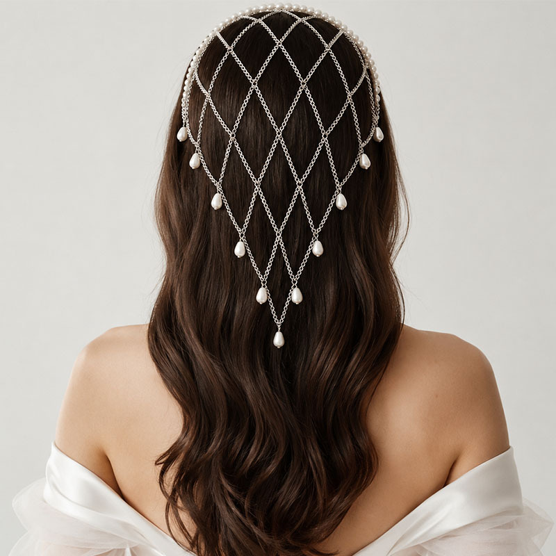 Imitation Pearl Trim Mesh Head - Beaded Trim Fringe ulasan dan harga