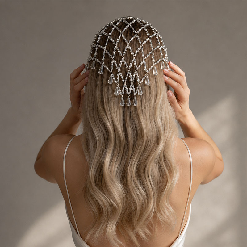 Imitation Pearl Trim Mesh Head - Beaded Trim Fringe ulasan dan harga