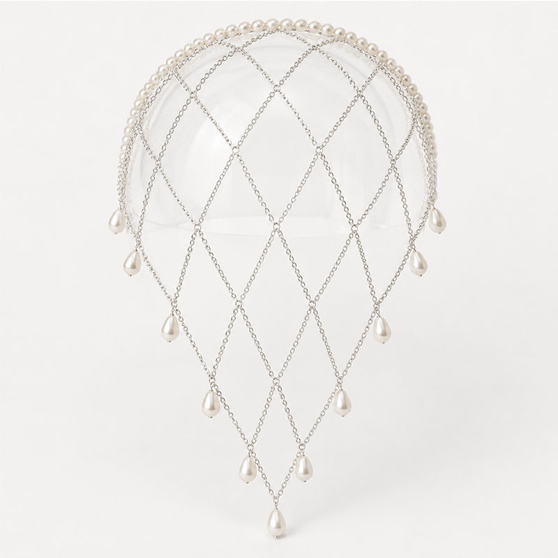 Imitation Pearl Trim Mesh Head - Beaded Trim Fringe ulasan dan harga