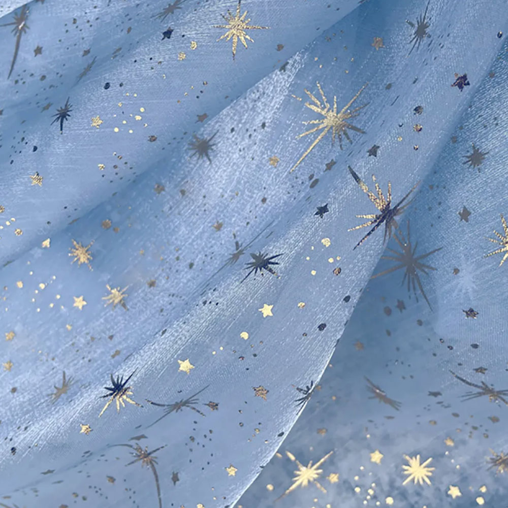 Glitter Shiny Bronzing Star Mo - Sequin Fabric Panel ulasan dan harga