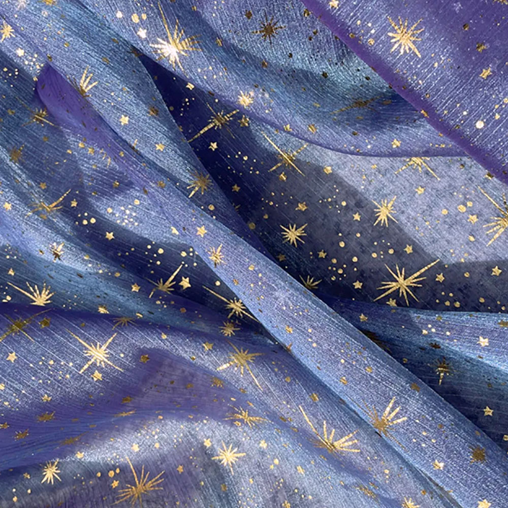Glitter Shiny Bronzing Star Mo - Sequin Fabric Panel ulasan dan harga