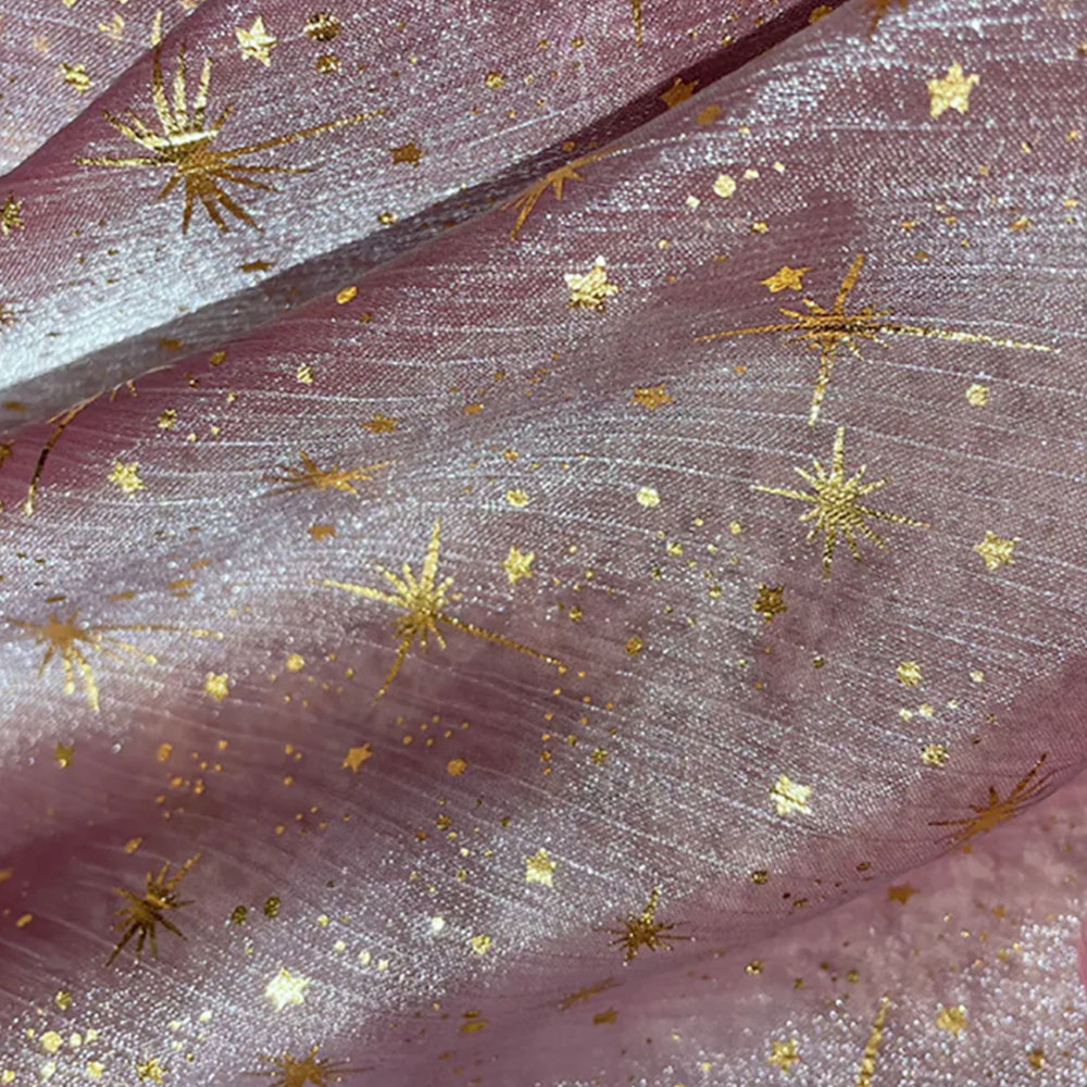 Glitter Shiny Bronzing Star Mo - Sequin Fabric Panel ulasan dan harga