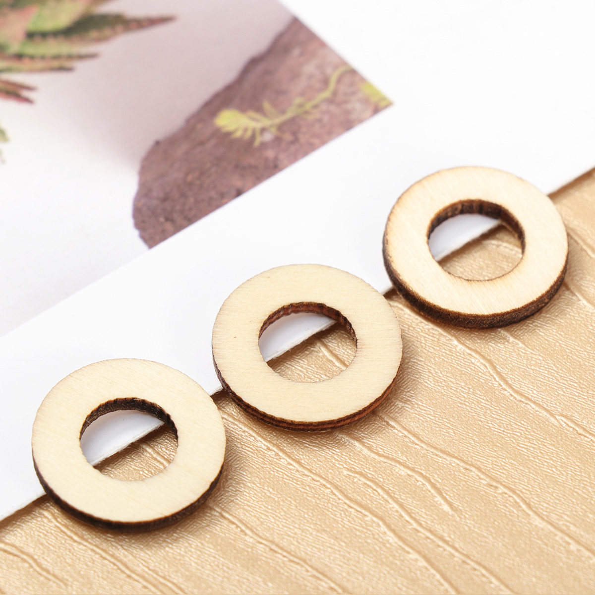 200Pcs Wooden Circle Embellish - Christmas Craft Embellishment ulasan dan harga