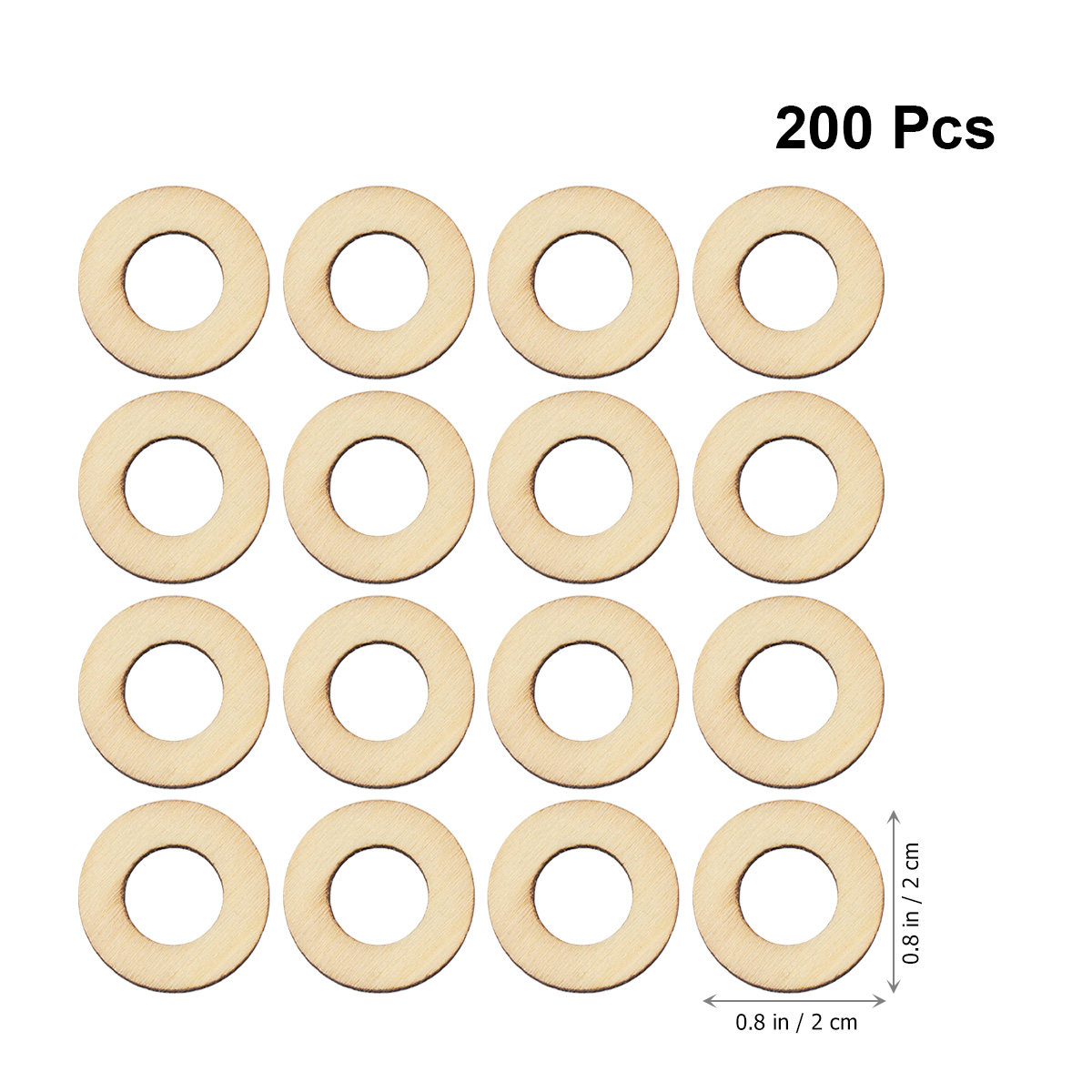 200Pcs Wooden Circle Embellish - Christmas Craft Embellishment ulasan dan harga