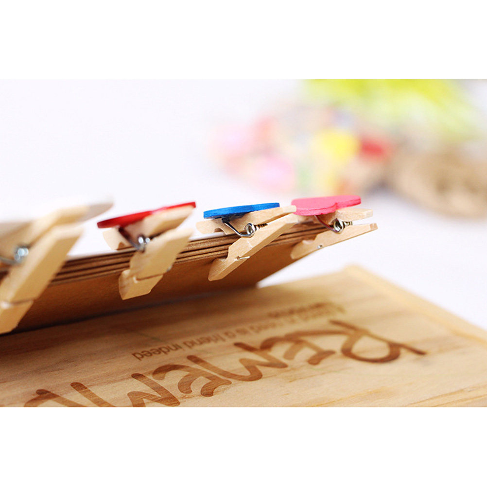50Pcs Mini Wooden Clothespins  - Christmas Craft Embellishment ulasan dan harga