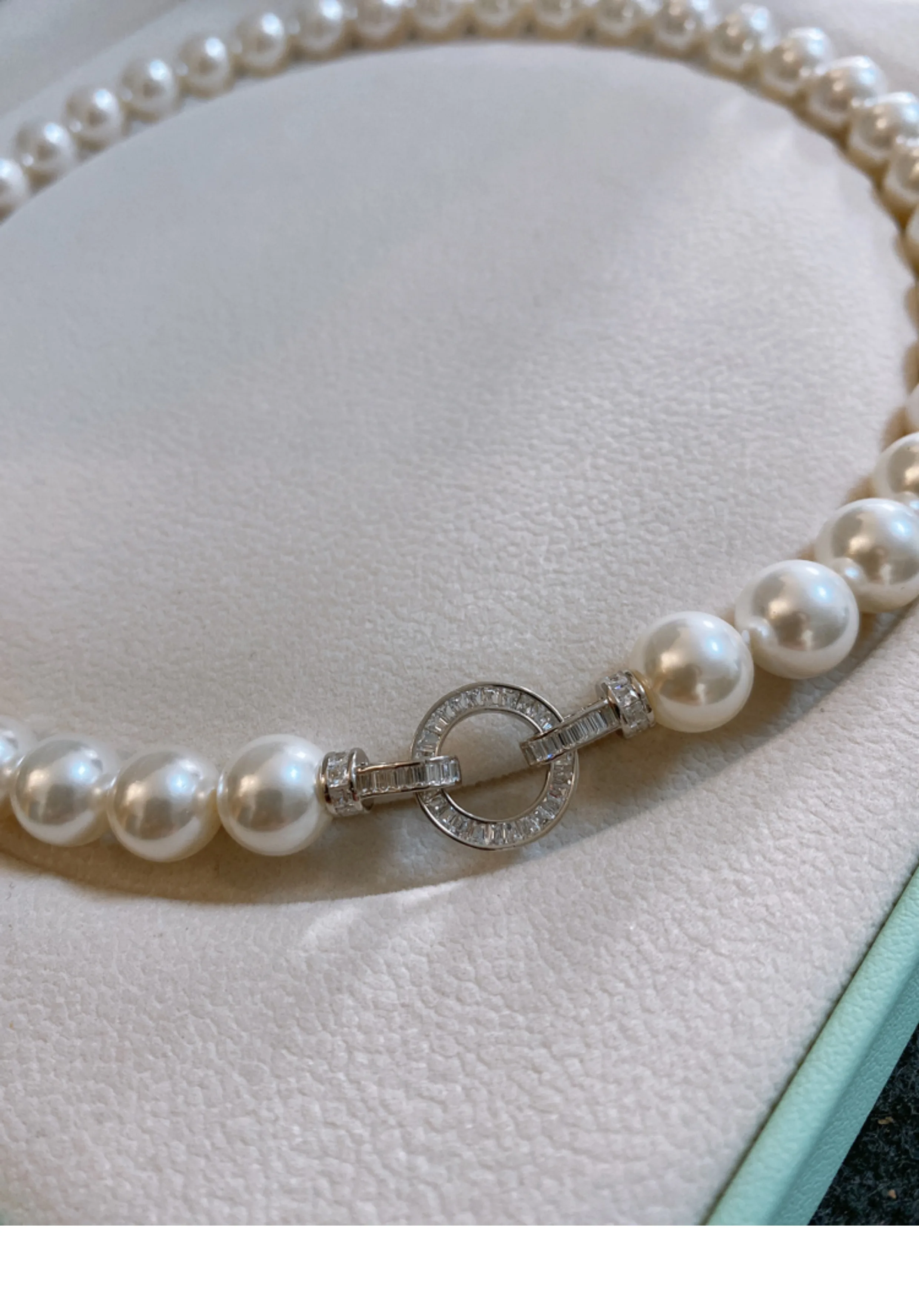 Gorgeous AAAA++9-10mm 10-11mm  - Pearl Trim Chain ulasan dan harga