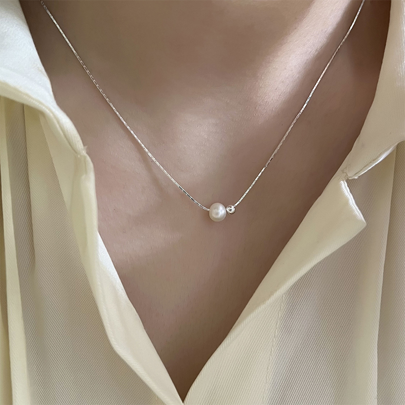 Christmas Gift 925 Sterling Si - Pearl Trim Chain ulasan dan harga