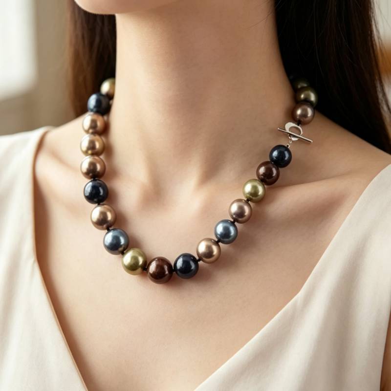 Huge 12mm Multicolor Round Sou - Pearl Trim Chain ulasan dan harga