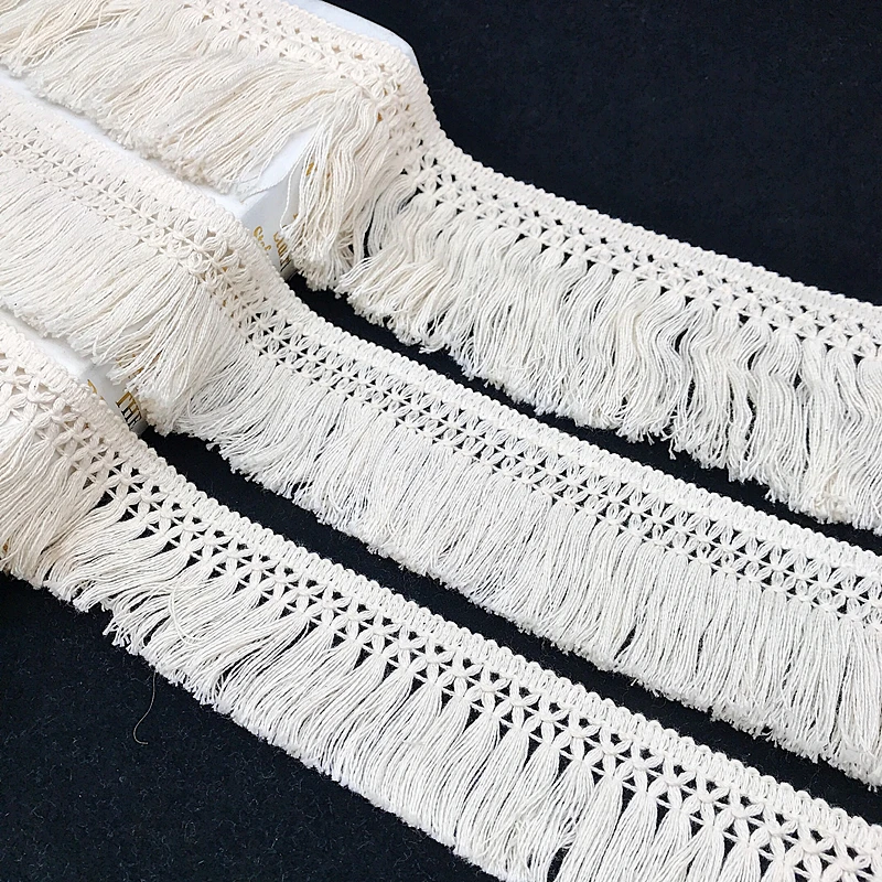 10Yard/Lot Beige 6CM/8CM Tasse - Fringe Ribbon Sewing ulasan dan harga