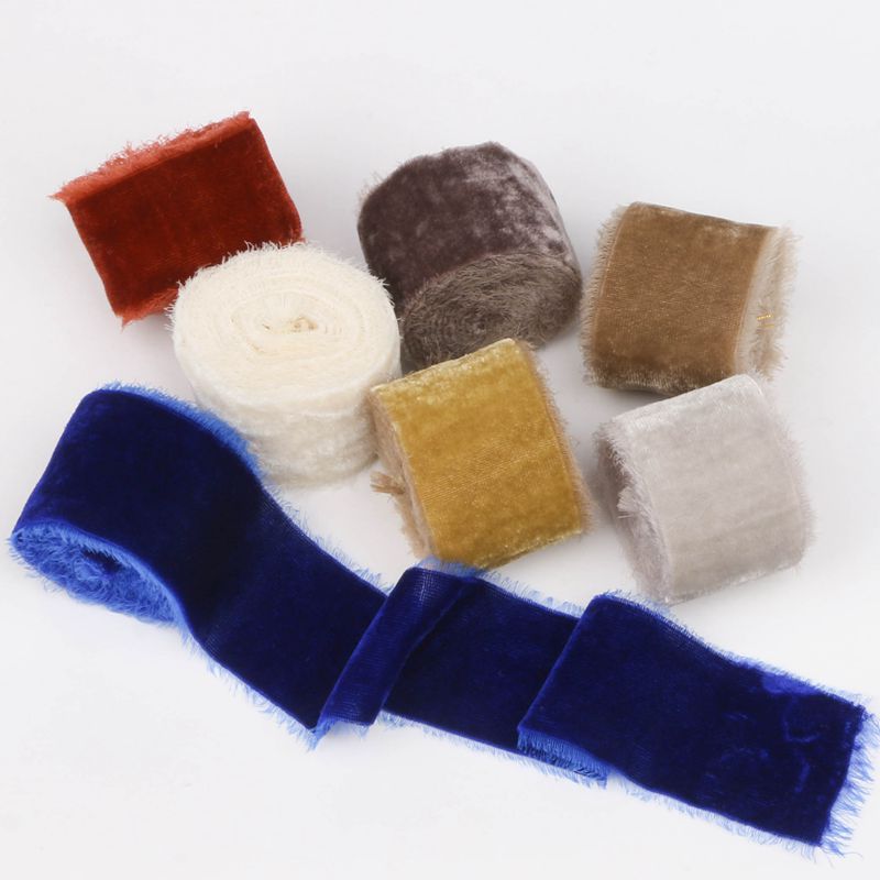 1M/roll Flocking Hand Teared V - Velvet Ribbon Roll ulasan dan harga