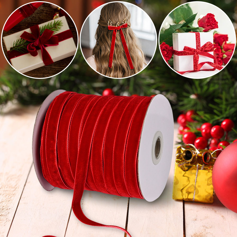 Velvet Ribbon Decorative Ribbo - Velvet Ribbon Roll ulasan dan harga