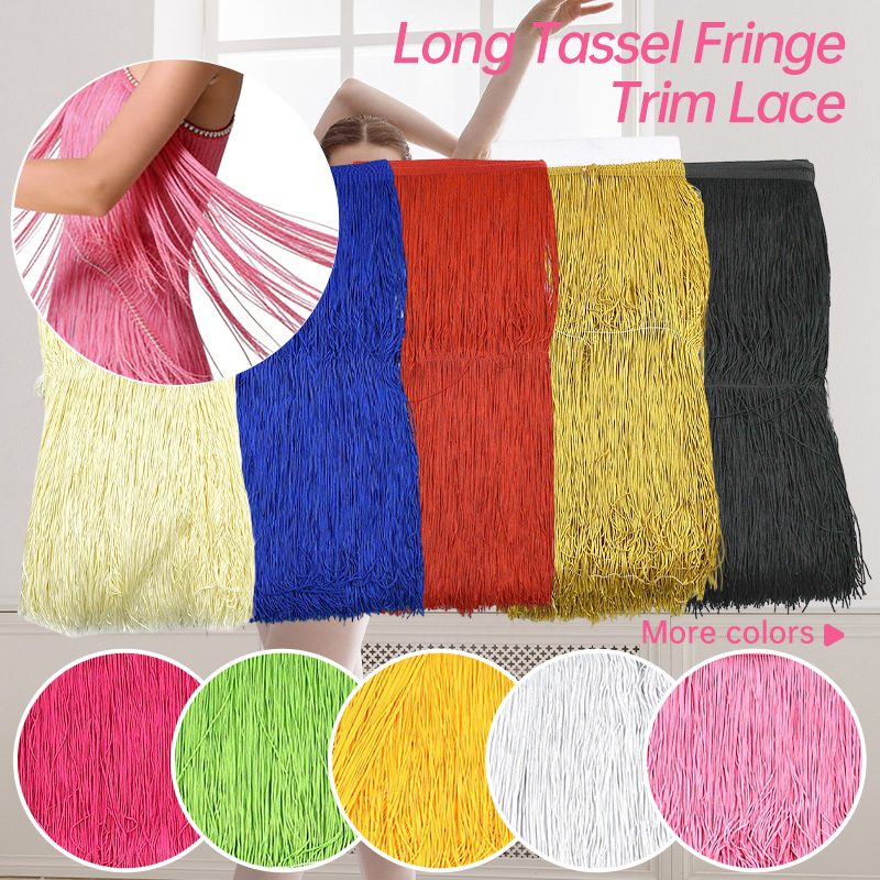 1-5Meters 50cm Long Fringes Ta - Fringe Ribbon Sewing ulasan dan harga